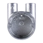 Manufactured from malleable iron Hot dipped galvanised after manufacture and meets the most demanding Class 4 corrosion protection standard Internal depth 25mm Tapped M4 hole for earth terminal in base