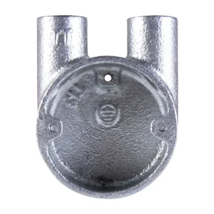 Manufactured from malleable iron Hot dipped galvanised after manufacture and meets the most demanding Class 4 corrosion protection standard Internal depth 25mm Tapped M4 hole for earth terminal in base